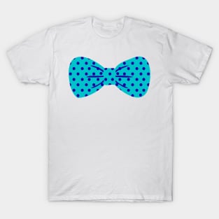 teal and dark blue bowtie T-Shirt